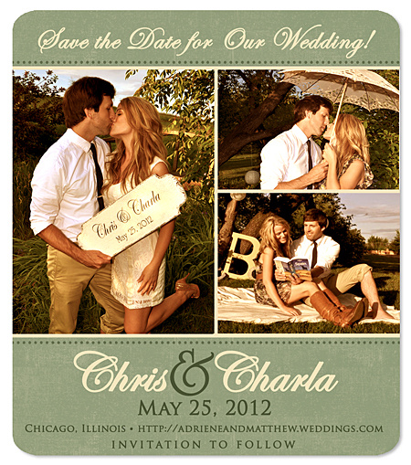 "Elegant Charm" Save the Date Magnet